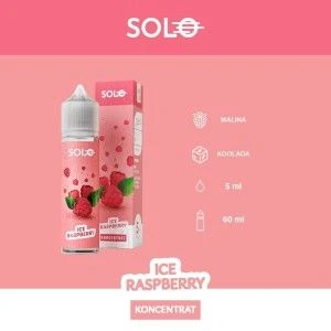 Longfill Solo 5ml w 60ml butelce o smaku Ice Raspberry - 24,61 zł - Polski (Polish)