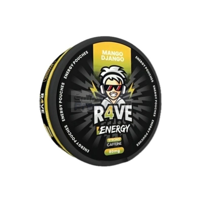 Woreczki Kofeinowe R4VE ENERGY MANGO DJANGO 80mg Woreczki Kofeinowe R4VE ENERGY MANGO DJANGO 80mg