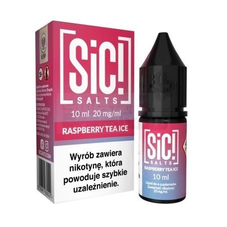 Liquid Sic Salts 10ml o mocy 20 mg soli nikotynowej w smaku Raspberry Tea Ice - 23,99 zł - Polski (Polish)