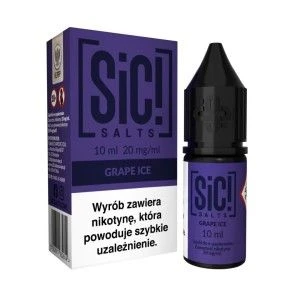 Liquid Sic Salts Grape Ice 10ml o mocy 20 mg soli nikotynowej - 23,99 zł - Polski (Polish)