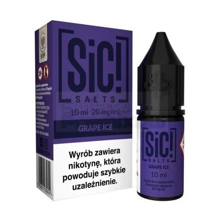 Liquid Sic Salts Grape Ice 10ml o mocy 20 mg soli nikotynowej - 23,99 zł - Polski (Polish)