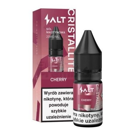 Liquid CRISTALLITE Salt 10ml o mocy 20 mg soli nikotynowej w smaku Cherry - 22,99 zł - Polski (Polish)