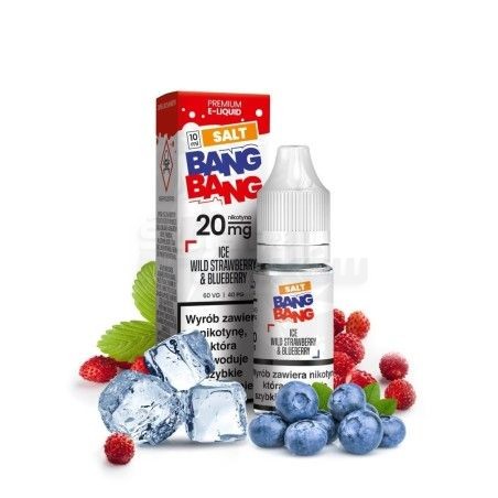 Liquid Bang Bang Salt 10ml o mocy 20 mg soli nikotynowej w smaku ICE WILD STRAWBERRY BLUEBERRY - 19,99 zł - Polski (Polish)