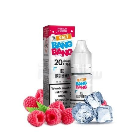 Liquid Bang Bang Salt 10ml o mocy 20 mg soli nikotynowej w smaku Ice Raspberry - 19,99 zł - Polski (Polish)