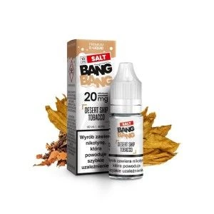 Liquid Bang Bang Salt 10ml o mocy 20 mg soli nikotynowej w smaku Desert Ship Tobacco - 19,99 zł - Polski (Polish)