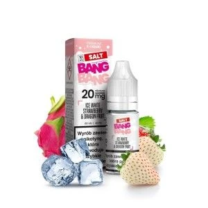 Liquid Bang Bang Salt 10ml o mocy 20 mg soli nikotynowej w smaku Ice White Strawberry & Dragonfruit - 19,99 zł - Polski (Polish)