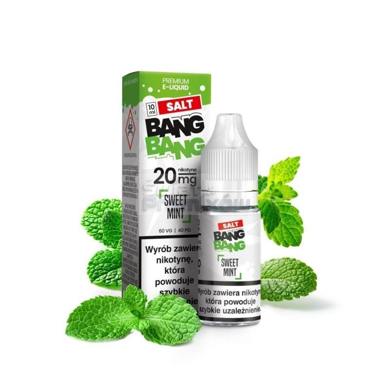 Liquid Bang Bang Salt 10ml o mocy 20 mg soli nikotynowej w smaku Sweet Mint - 19,99 zł - Polski (Polish) Liquid Bang Bang Salt 10ml o mocy 20 mg soli nikotynowej w smaku Sweet Mint - 19,99 zł - Polski (Polish)