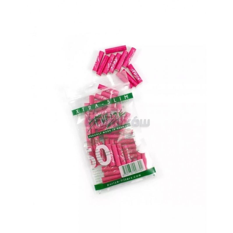 Filtry z aktywnym węglem Purize XTRA 50 szt - Slim Pink Filtry z aktywnym węglem Purize XTRA 50 szt - Slim Pink