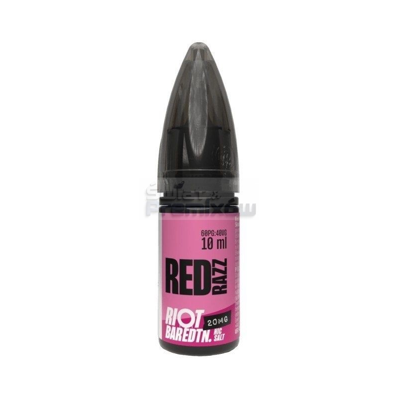 Liquid RIOT Salt 10 ml o mocy 20 mg soli nikotynowej w smaku Red Razz Liquid RIOT Salt 10 ml o mocy 20 mg soli nikotynowej w smaku Red Razz