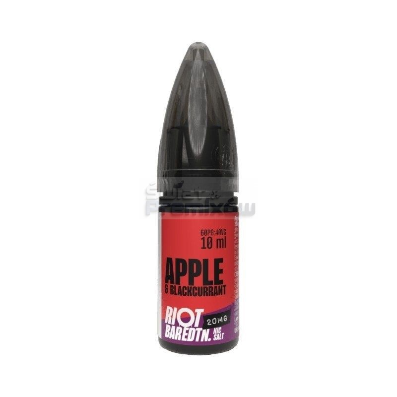 Liquid RIOT Salt 10 ml o mocy 20 mg soli nikotynowej w smaku Apple Blackcurrant Liquid RIOT Salt 10 ml o mocy 20 mg soli nikotynowej w smaku Apple Blackcurrant