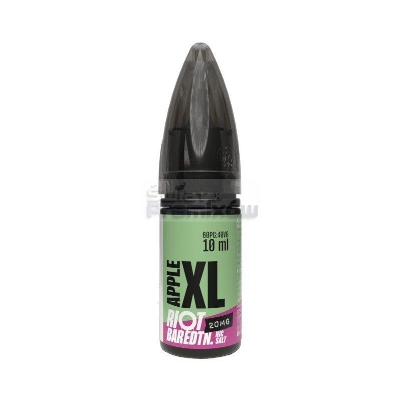 Liquid RIOT Salt 10 ml o mocy 20 mg soli nikotynowej w smaku Apple XL Liquid RIOT Salt 10 ml o mocy 20 mg soli nikotynowej w smaku Apple XL