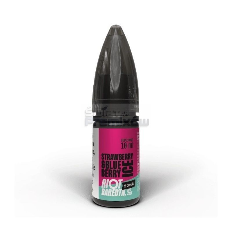 Liquid RIOT Salt 10 ml o mocy 20 mg soli nikotynowej w smaku Strawberry Blueberry Liquid RIOT Salt 10 ml o mocy 20 mg soli nikotynowej w smaku Strawberry Blueberry