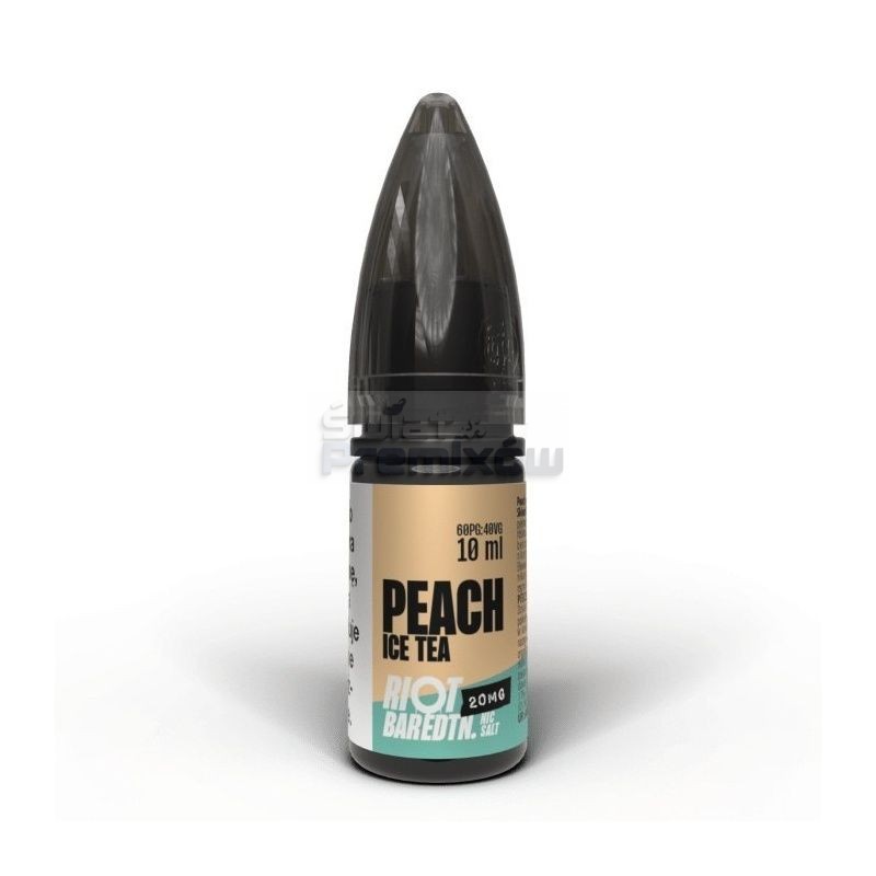 Liquid RIOT Salt 10 ml o mocy 20 mg soli nikotynowej w smaku Peach Ice Tea Liquid RIOT Salt 10 ml o mocy 20 mg soli nikotynowej w smaku Peach Ice Tea