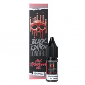 Longfill Dark Line Black Milk Strawberry Ice — aromat koncentrat do e-liquidu 9/10ml