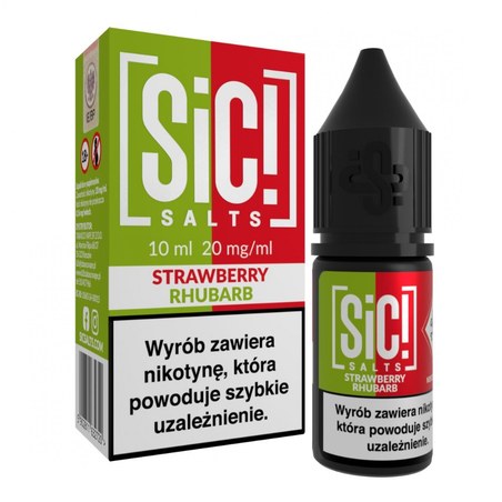Liquid SIC! Salts Truskawka Rabarbar — sól nikotynowa 20 mg, 10 ml