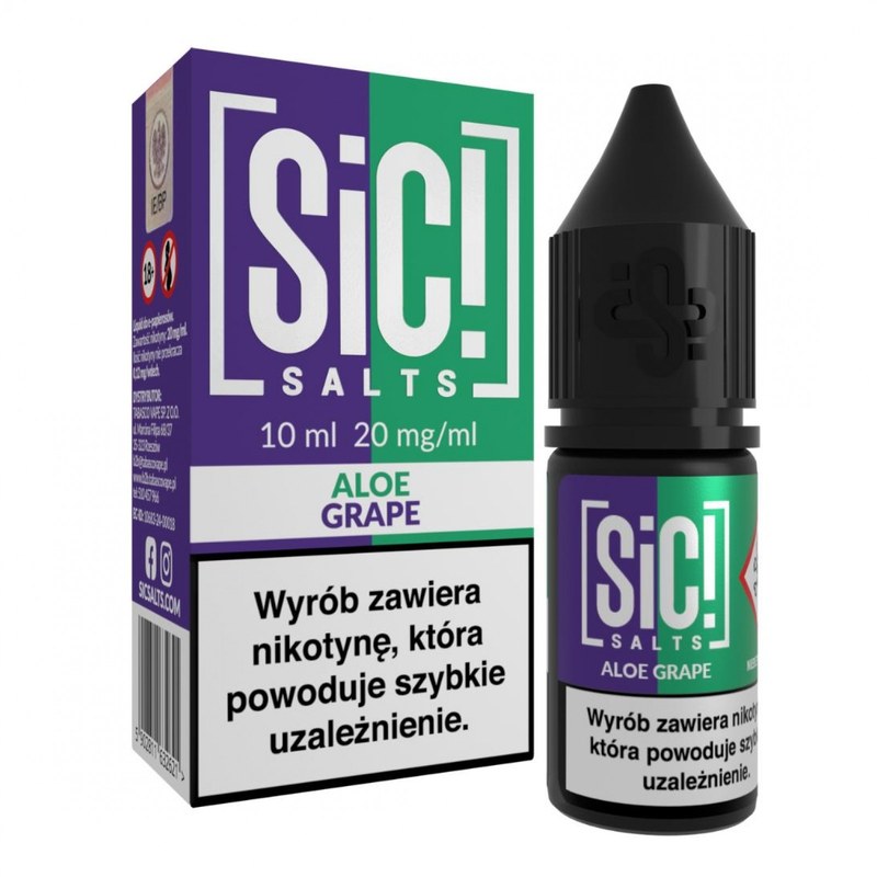 Liquid SIC! Salts Aloes Winogrono — sól nikotynowa 20 mg, 10 ml