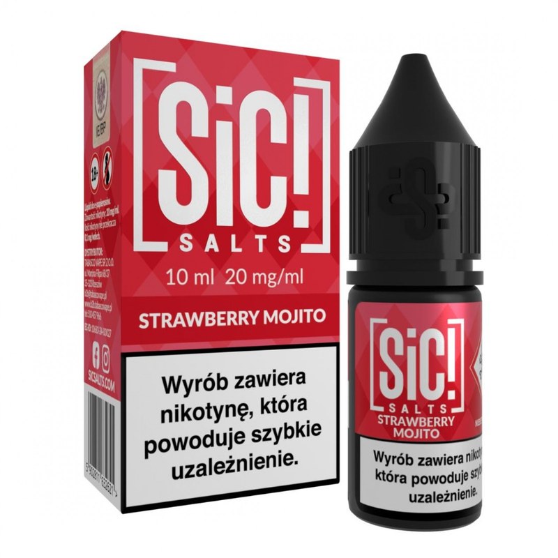 Liquid SIC! Salts Truskawkowe Mojito — sól nikotynowa 20 mg, 10 ml