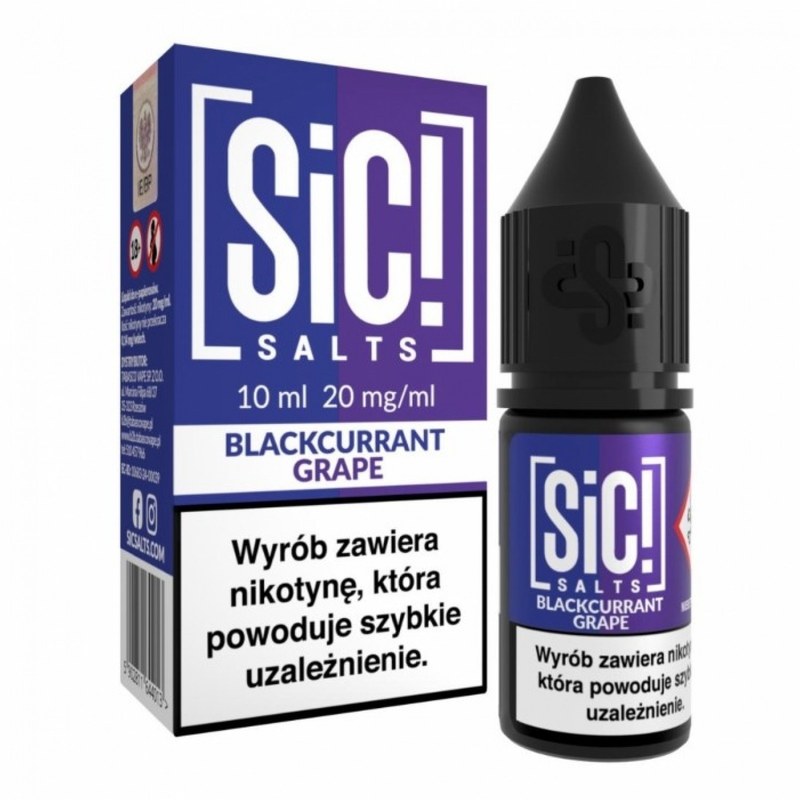 Liquid SIC! Salts Czarna Porzeczka Winogrono — sól nikotynowa 20 mg, 10 ml