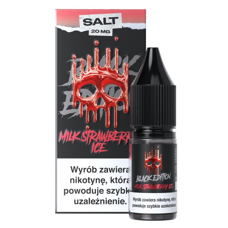 Liquid Dark Line Salt Black Edition Milk Strawberry Ice — sól nikotynowa 20 mg, 10 ml