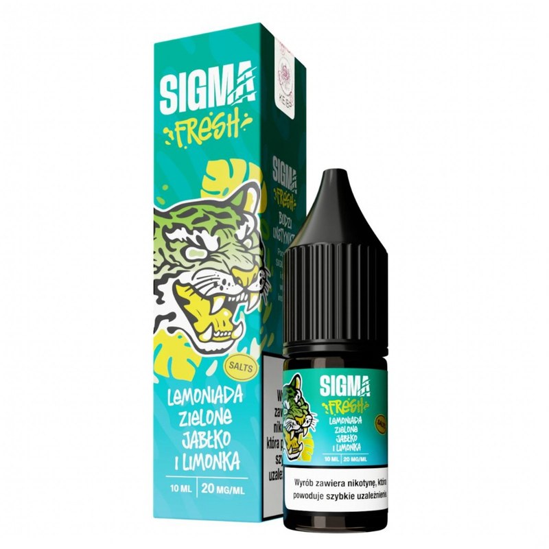 Liquid Sigma Fresh Salt Lemoniada Zielone Jabłko Limonka — sól nikotynowa 20 mg, 10 ml