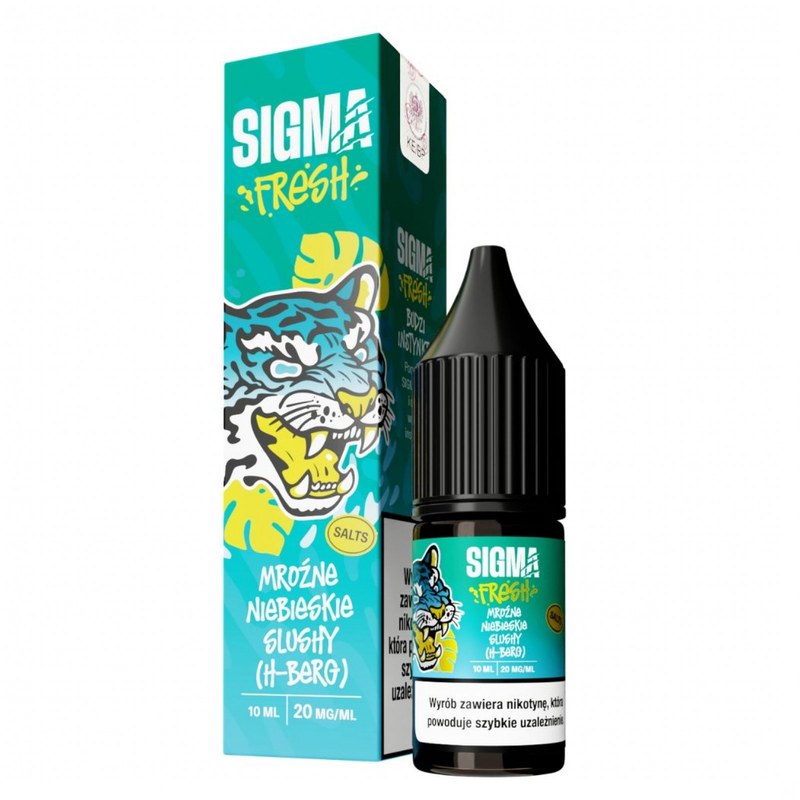 Liquid Sigma Fresh Salt Mrożone Niebieskie Slushy H-Berg — sól nikotynowa 20 mg, 10 ml