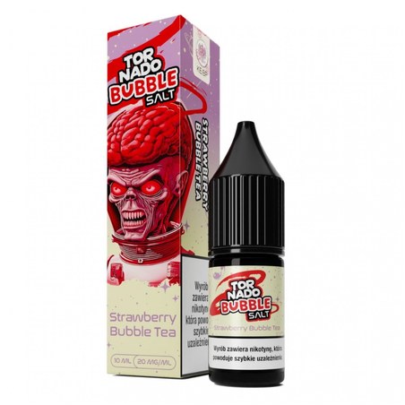 Liquid Tornado Salt Strawberry Bubble Tea — sól nikotynowa 20 mg, 10 ml