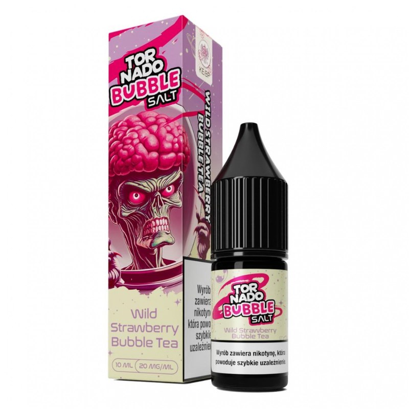 Liquid Tornado Salt Wild Strawberry Bubble Tea — sól nikotynowa 20 mg, 10 ml