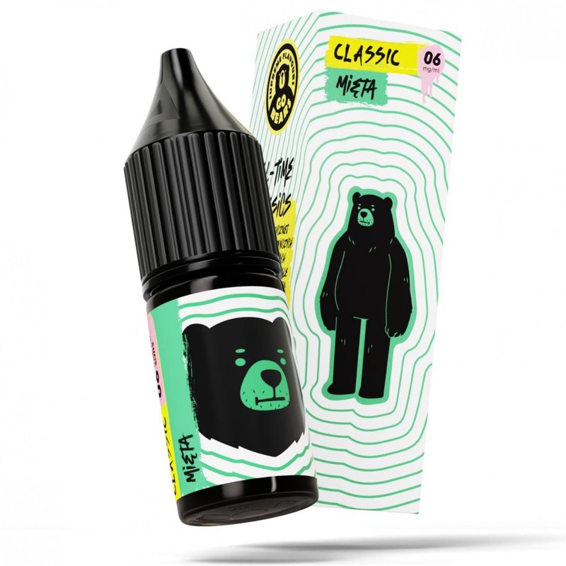 Liquid Go Bears Classic Mięta — 10 ml, nikotyna klasyczna
