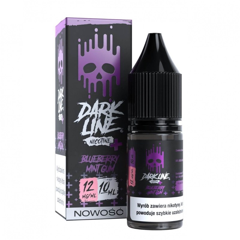 Liquid Dark Line Nicotine+ Blueberry Mint Gum — 10 ml, nikotyna klasyczna