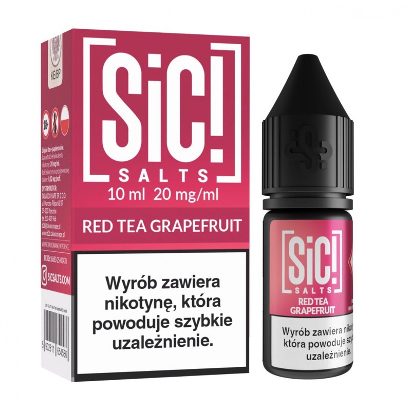 Liquid Sic! Salts 10ml o mocy 20 mg soli nikotynowej w smaku Czerwona Herbata Grejpfrut
