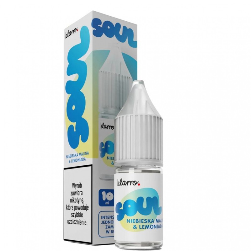 Liquid Klarro Soul Salt 10ml o mocy 20 mg soli nikotynowej w smaku Niebieska Malina Lemoniada