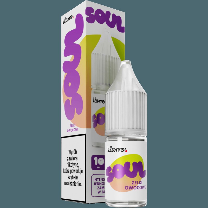 Liquid Klarro Soul Salt 10ml o mocy 20 mg soli nikotynowej w smaku Żelki owocowe