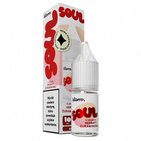 Liquid Klarro Soul Salt 10ml o mocy 20 mg soli nikotynowej w smaku Herbata Żurawinowa