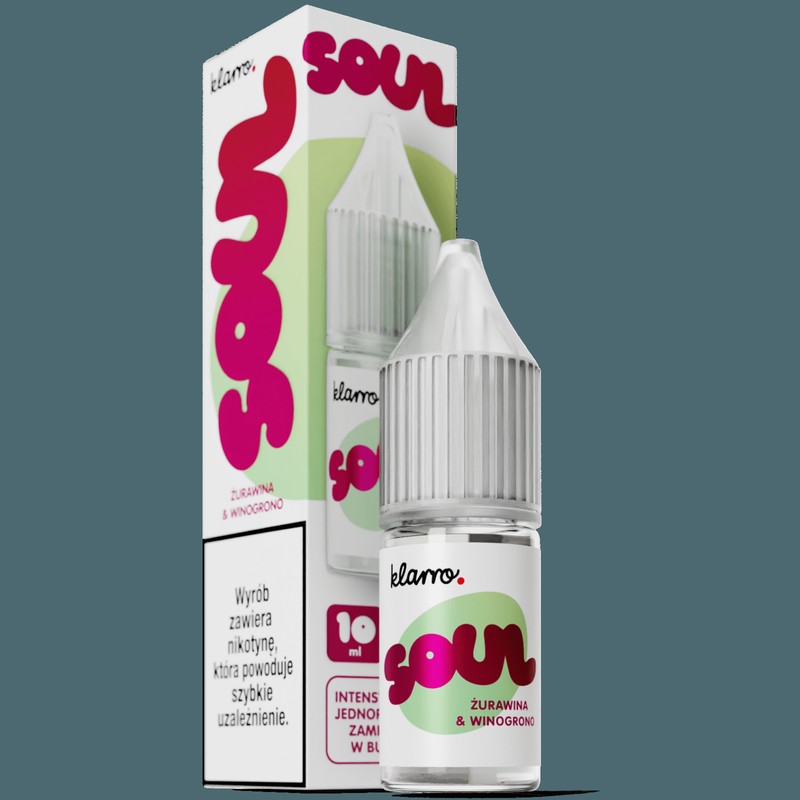 Liquid Klarro Soul Salt 10ml o mocy 20 mg soli nikotynowej w smaku Żurawina Winogrono