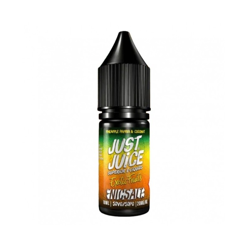 Liquid Just Juice Exotic Fruits 10ml o mocy 20 mg soli nikotynowej w smaku Pineapple Papaya & Coconut