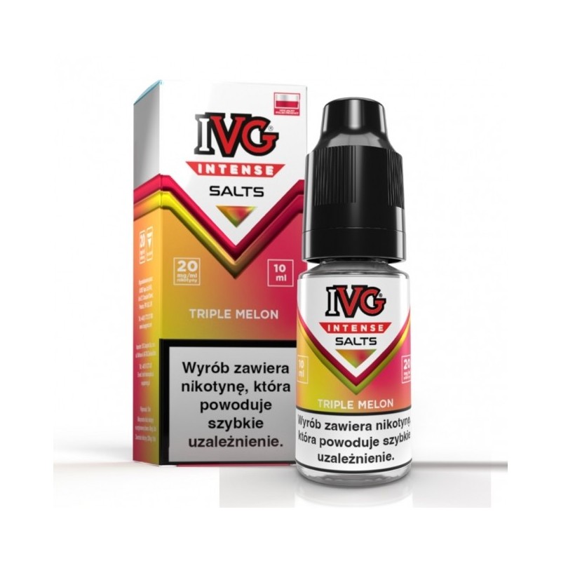 Liquid IVG Intense Salt 10ml o mocy 20 mg soli nikotynowej w smaku Triple Melon