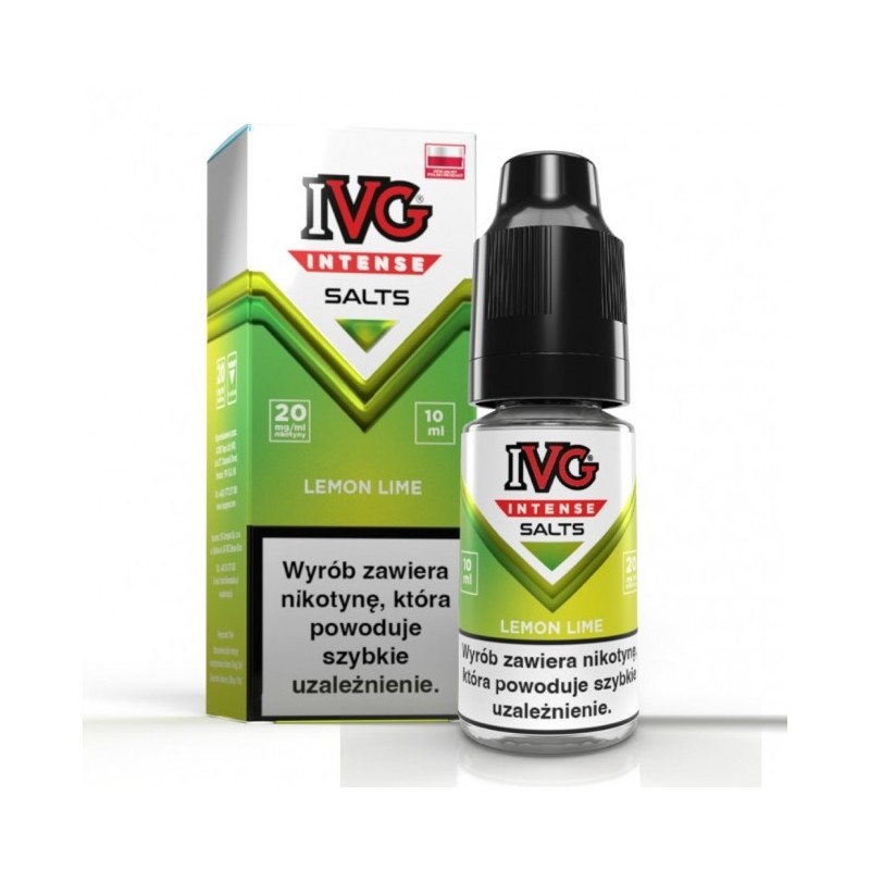 Liquid IVG Intense Salt 10ml o mocy 20 mg soli nikotynowej w smaku Lemon Lime
