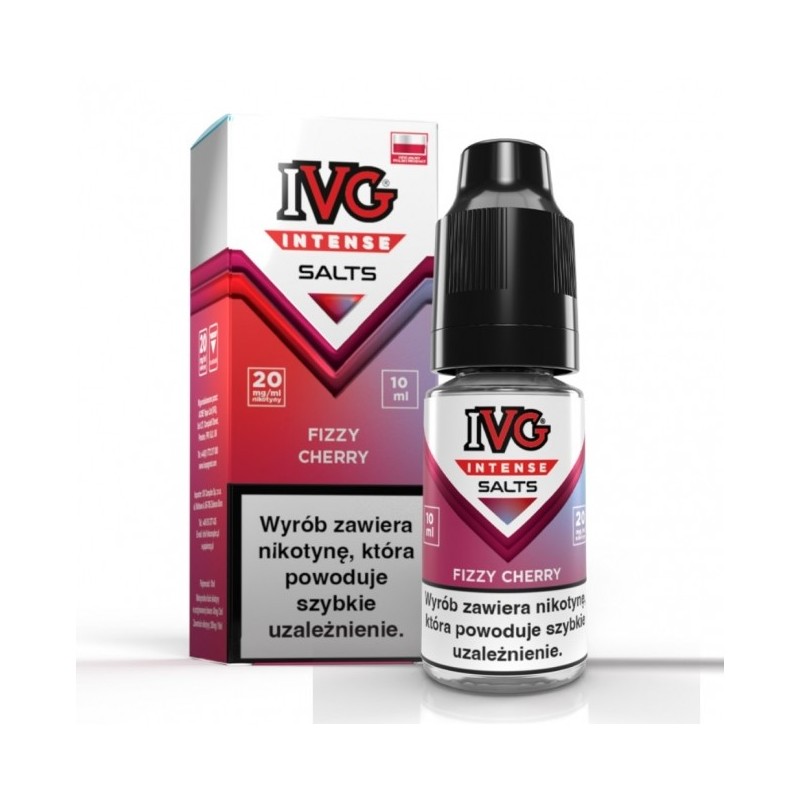 Liquid IVG Intense Salt 10ml o mocy 20 mg soli nikotynowej w smaku Fizzy Cherry