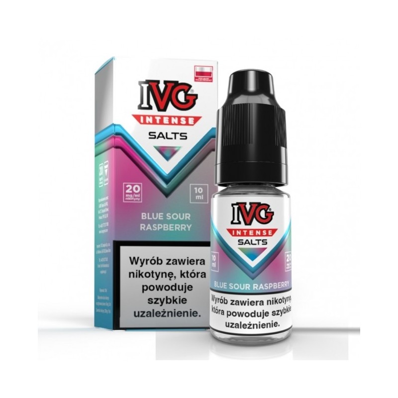 Liquid IVG Intense Salt 10ml o mocy 20 mg soli nikotynowej w smaku Blue Sour Raspberry