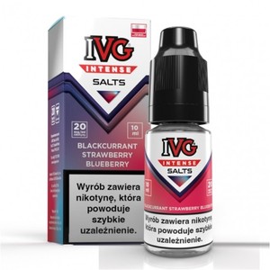 Liquid IVG Intense Salt 10ml o mocy 20 mg soli nikotynowej w smaku Blackcurrant Strawberry & Blueberry