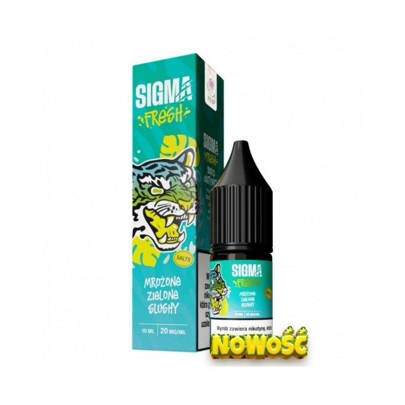 Liquid Sigma Fresh Salt 10ml o mocy 20 mg soli nikotynowej w smaku Mrożone Zielone Slushy