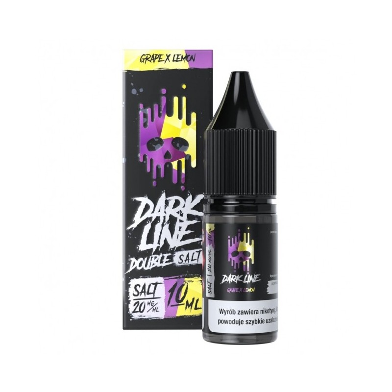 Liquid Dark Line Double Salt 10ml o mocy 20 mg soli nikotynowej w smaku Grape x Lemon