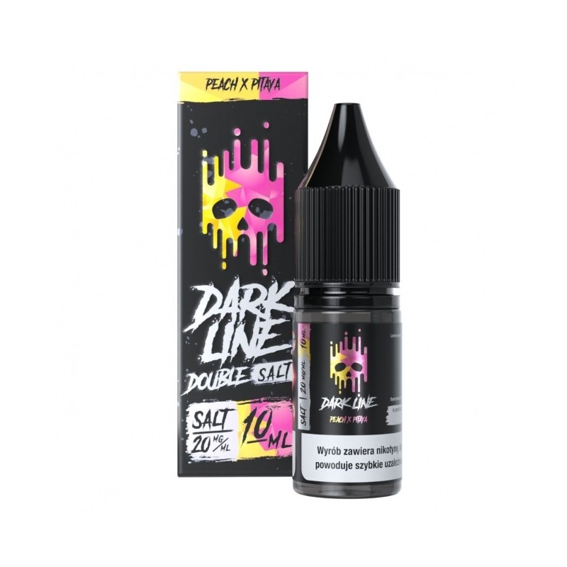 Liquid Dark Line Double Salt 10ml o mocy 20 mg soli nikotynowej w smaku Peach x Pitaya