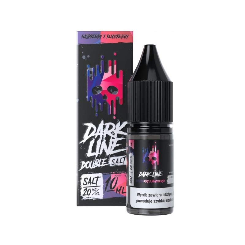 Liquid Dark Line Double Salt 10ml o mocy 20 mg soli nikotynowej w smaku Raspberry x Blackberry