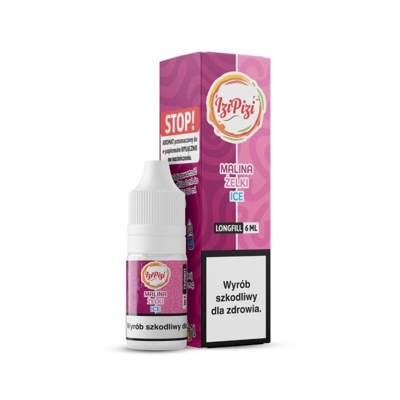 Longfill IZI PIZI 6ml w 60ml butelce o smaku Malina Żelki ICE