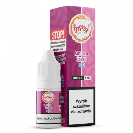 Longfill IZI PIZI 6ml w 60ml butelce o smaku Malina Żelki ICE
