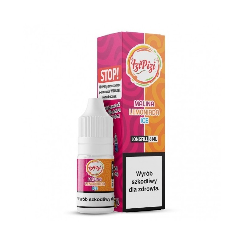 Longfill IZI PIZI 6ml w 60ml butelce o smaku Malina Lemoniada ICE