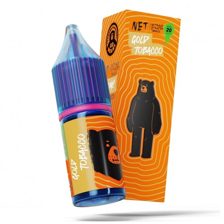 Liquid Go Bears NET Salt 10ml o mocy 20 mg soli nikotynowej w smaku Gold Tobacco