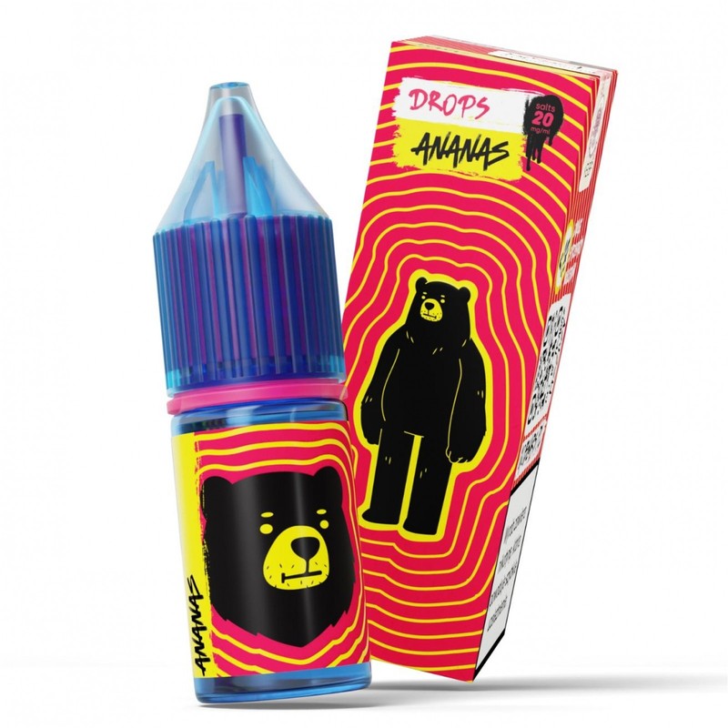 Liquid Go Bears Drops Salt 10ml o mocy 20 mg soli nikotynowej w smaku Ananas