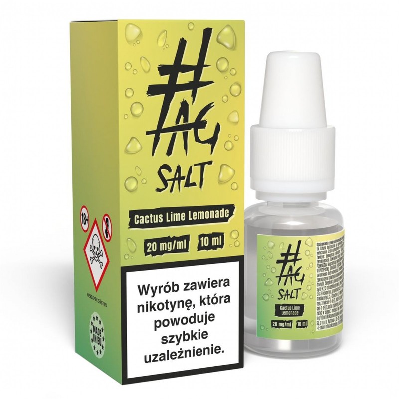Liquid TAG Salt Drinks 10ml o mocy 20 mg soli nikotynowej w smaku Cactus Lime Lemonade
